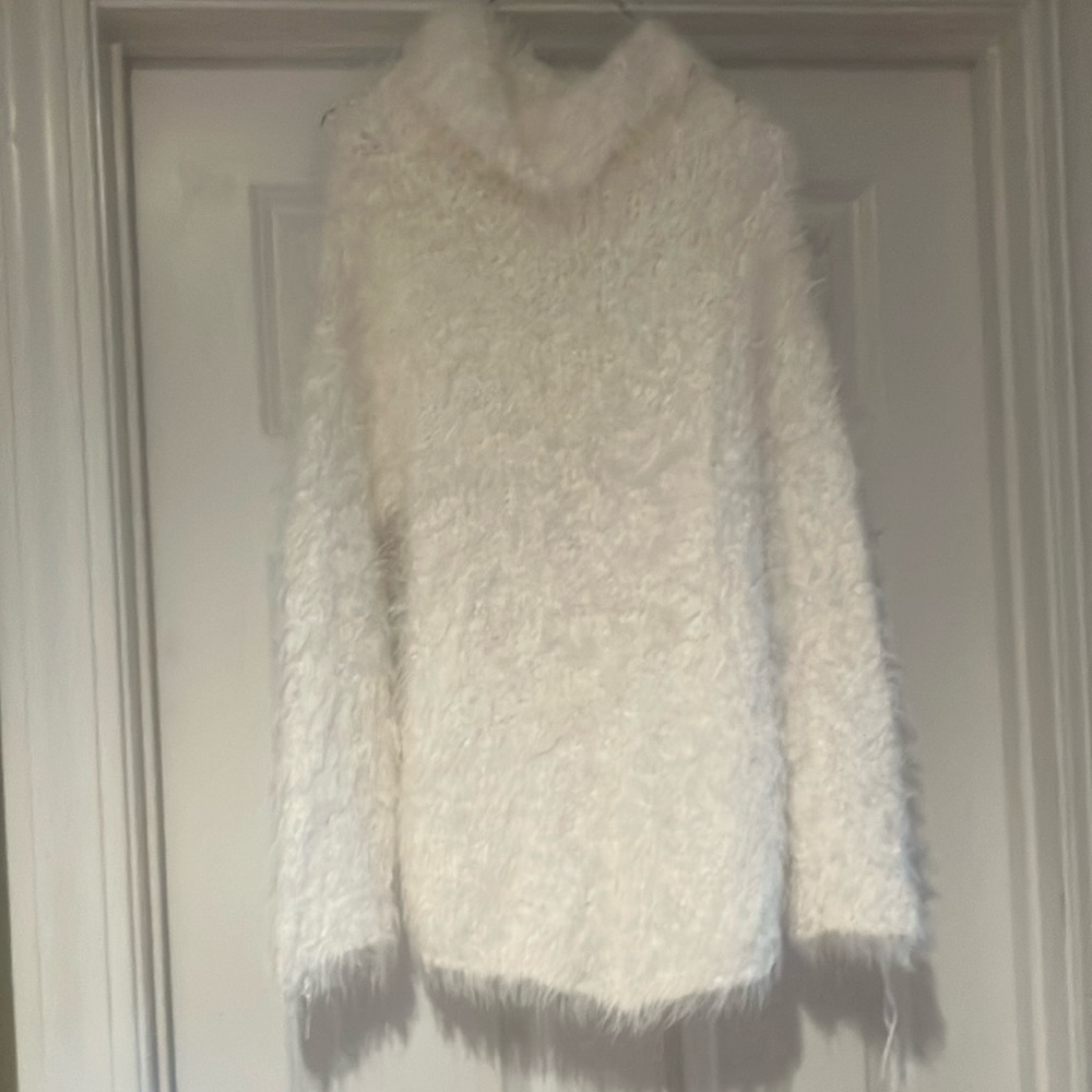 White wool sweater